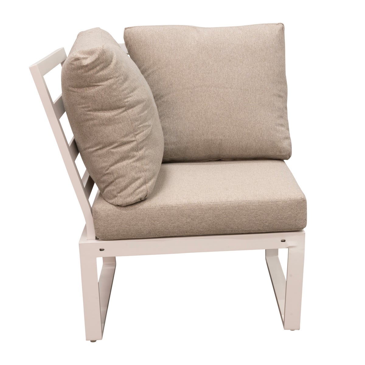 Bank hoek Foxton wit + kussens Bank hoek Foxton wit + kussens