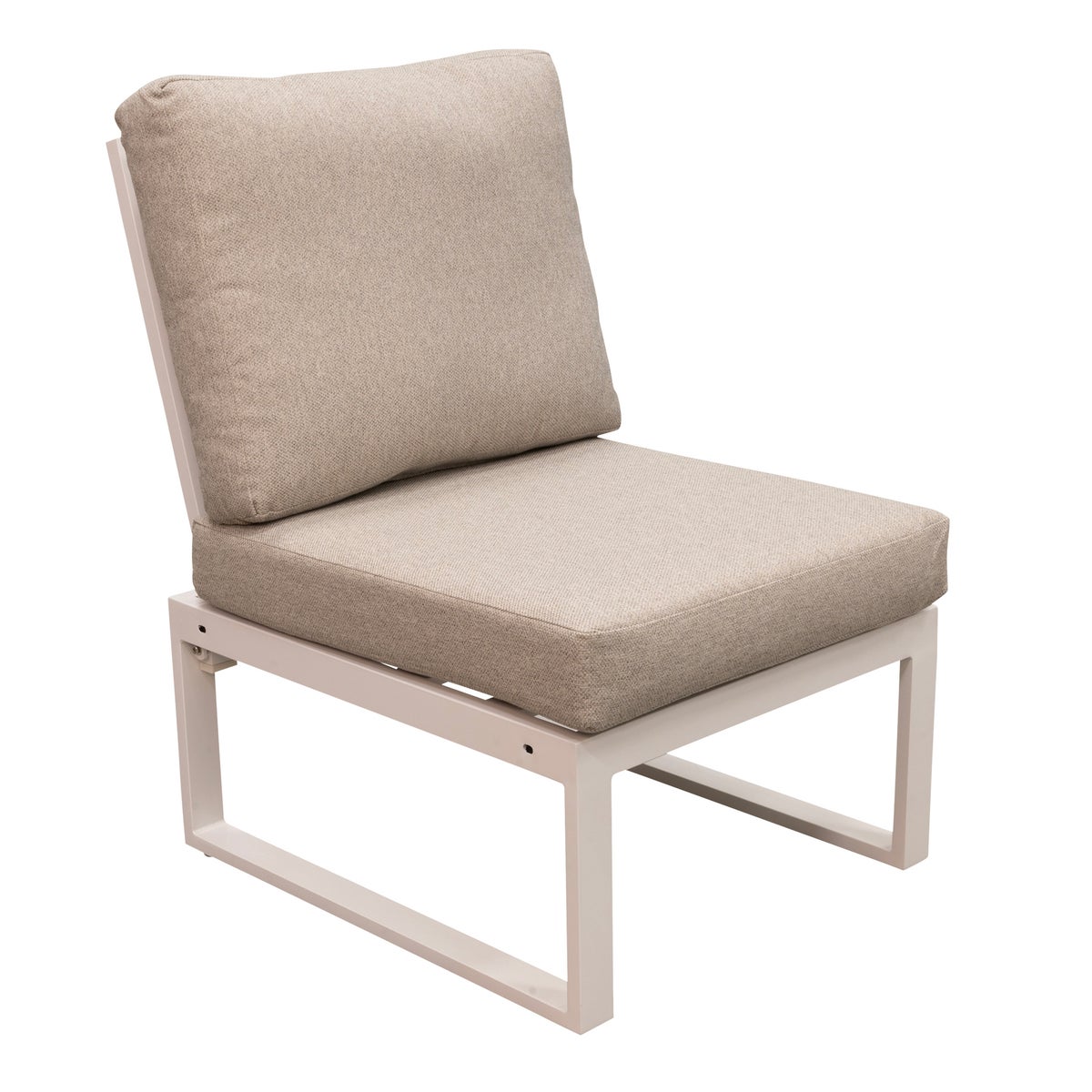 Bank tussen Foxton wit met kussens Bank tussen Foxton wit met kussens