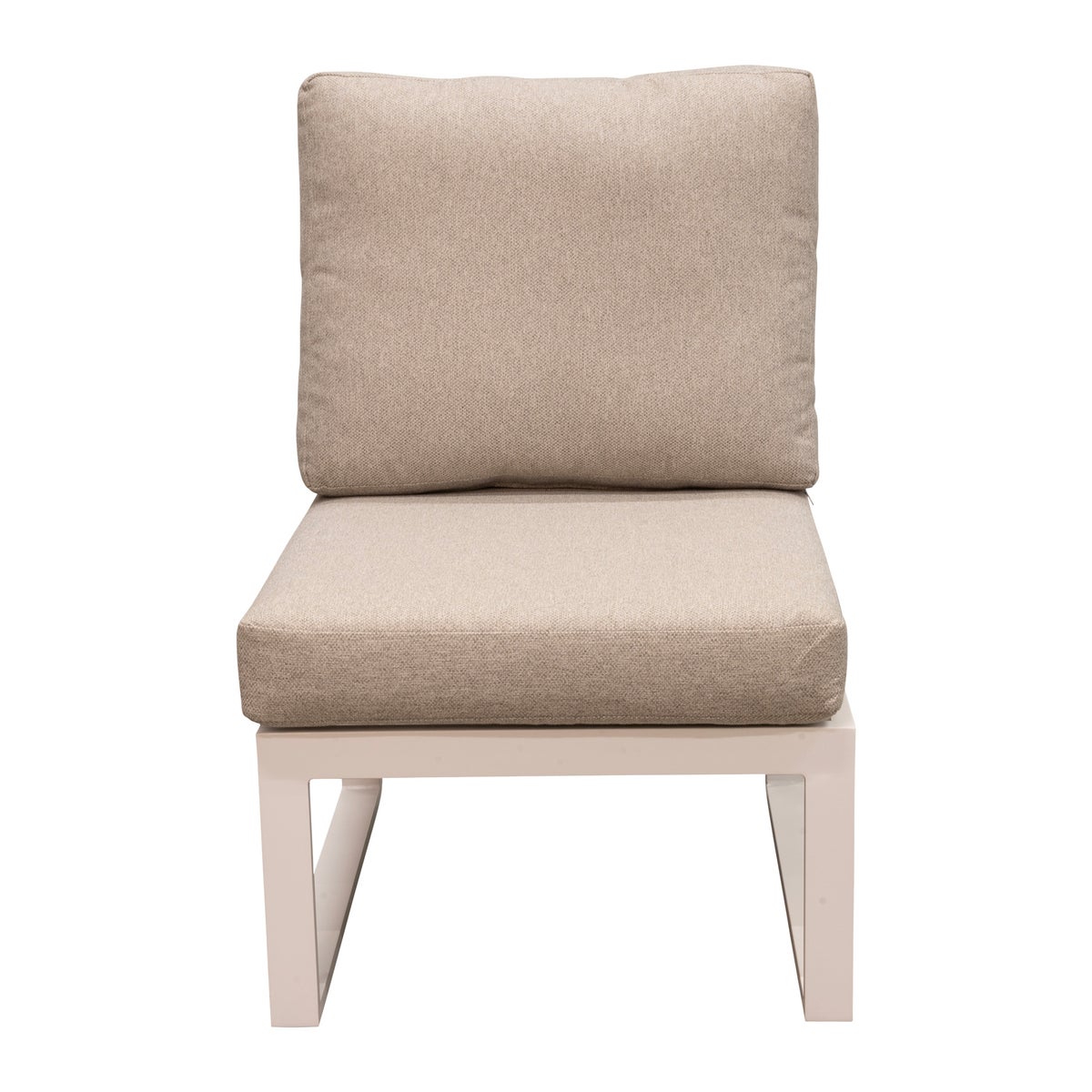 Bank tussen Foxton wit met kussens Bank tussen Foxton wit met kussens