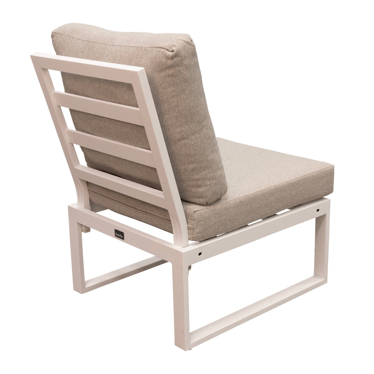 Bank tussen Foxton wit met kussens Bank tussen Foxton wit met kussens