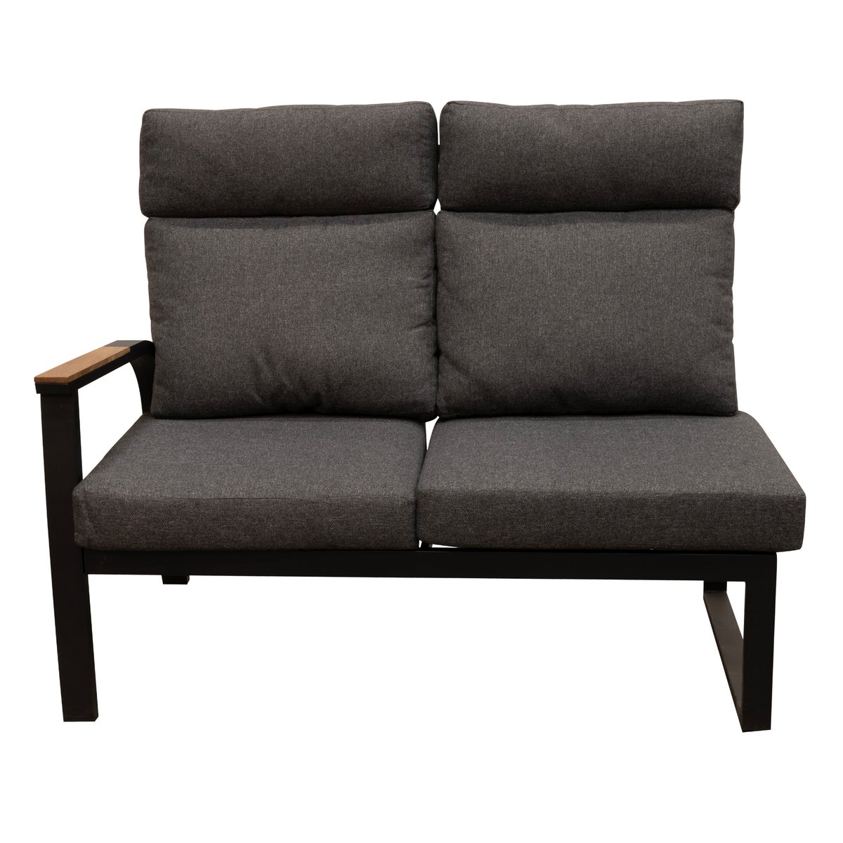 Bank 2-zit links Harston zwart met kussens Bank 2-zit links Harston zwart met kussens