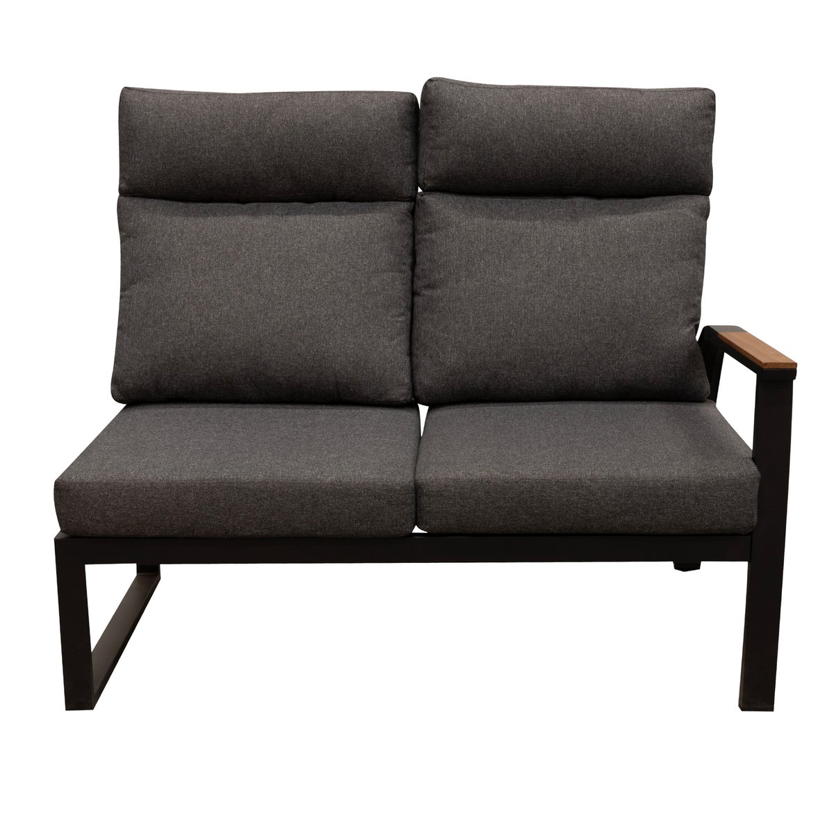 Bank 2-zit rechts Harston zwart met kussens Bank 2-zit rechts Harston zwart met kussens