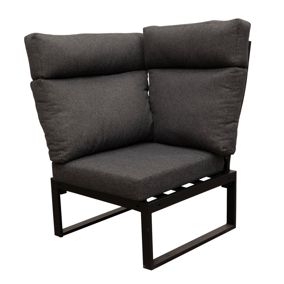 Bank hoek Harston zwart met kussens Bank hoek Harston zwart met kussens