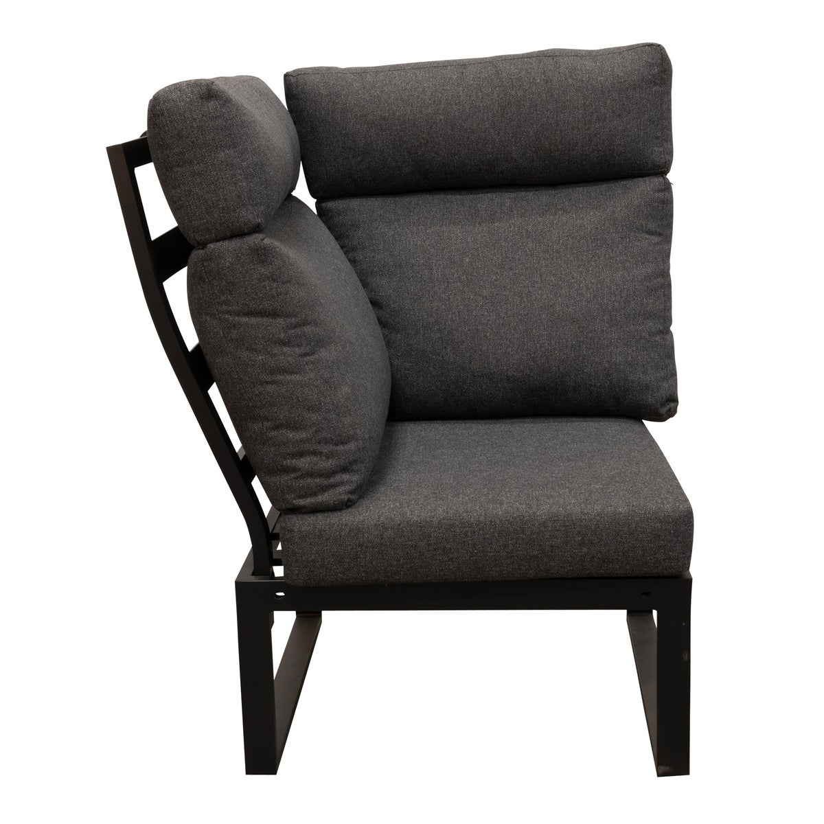 Bank hoek Harston zwart met kussens Bank hoek Harston zwart met kussens