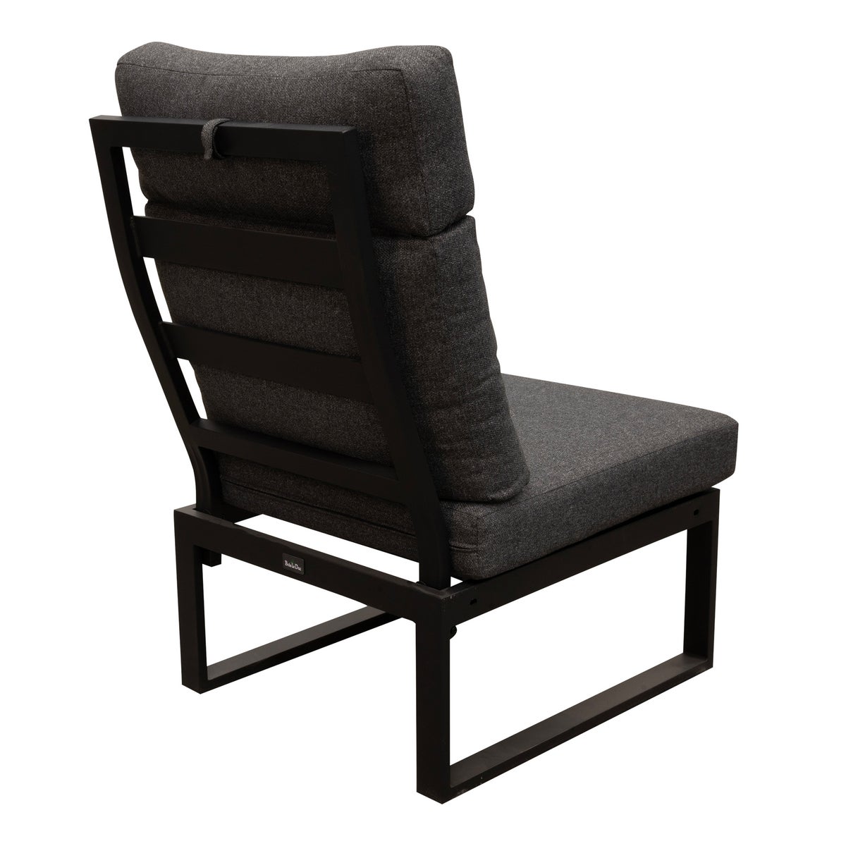 Bank tussen Harston zwart met kussens Bank tussen Harston zwart met kussens