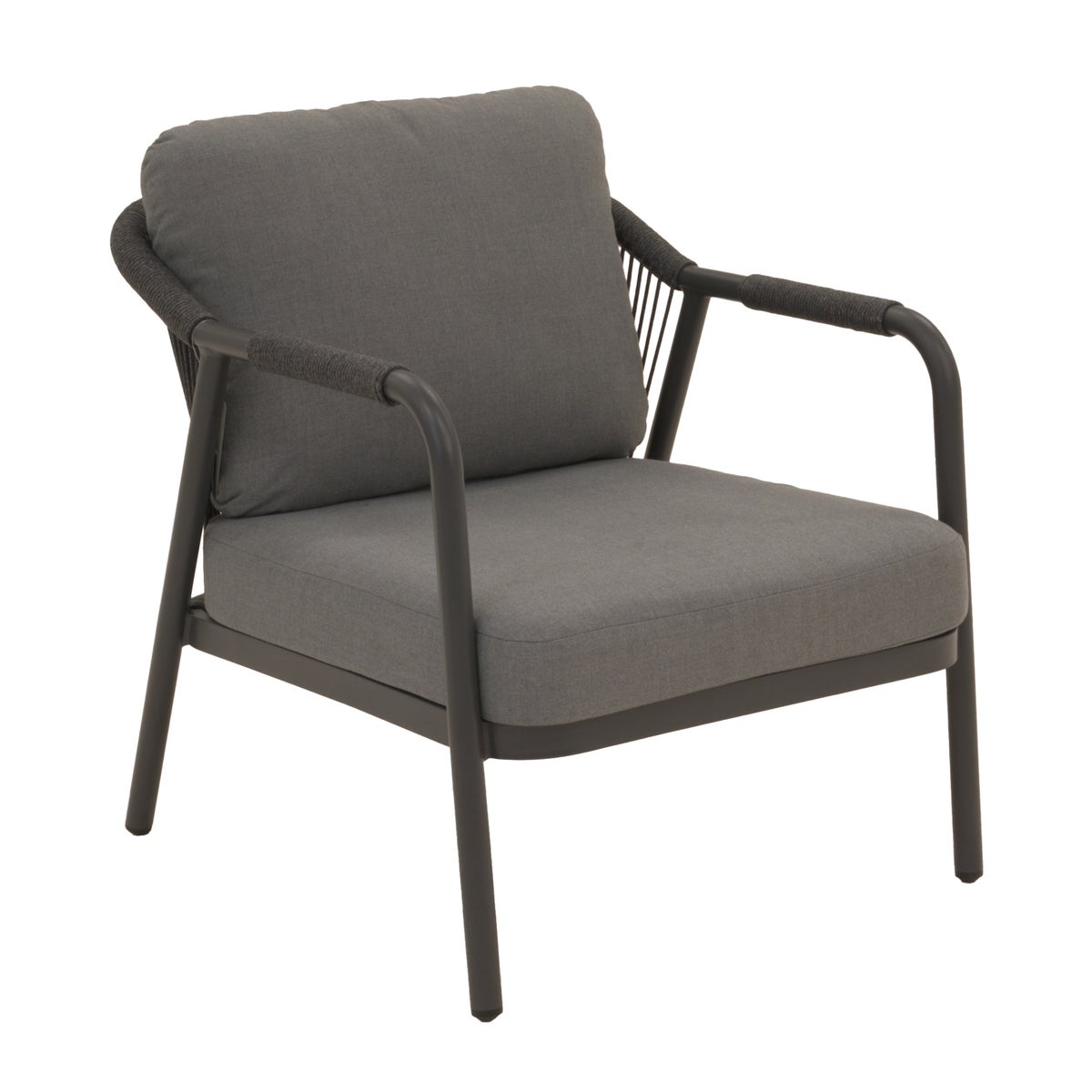 Loungeset Calanca antraciet met kussens Loungeset Calanca antraciet met kussens