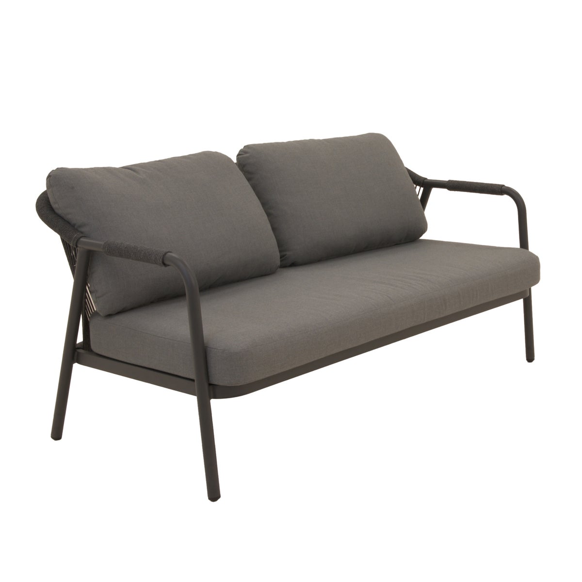 Loungeset Calanca antraciet met kussens Loungeset Calanca antraciet met kussens