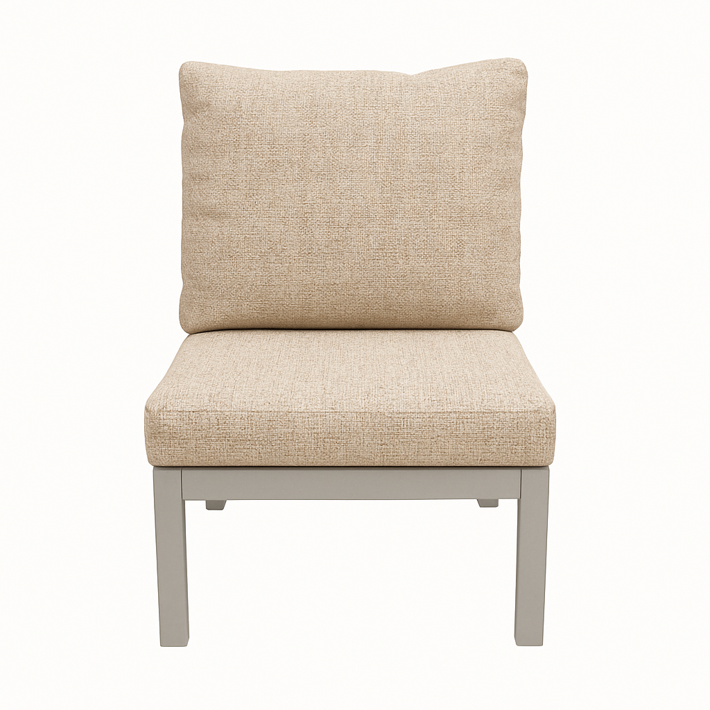 Tussenstuk Brozzi milky grey met kussens Tussenstuk Brozzi milky grey met kussens