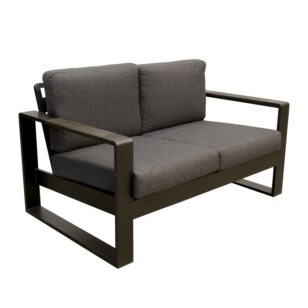 Bank 2-zit Malviza antraciet met kussens Bank 2-zit Malviza antraciet met kussens