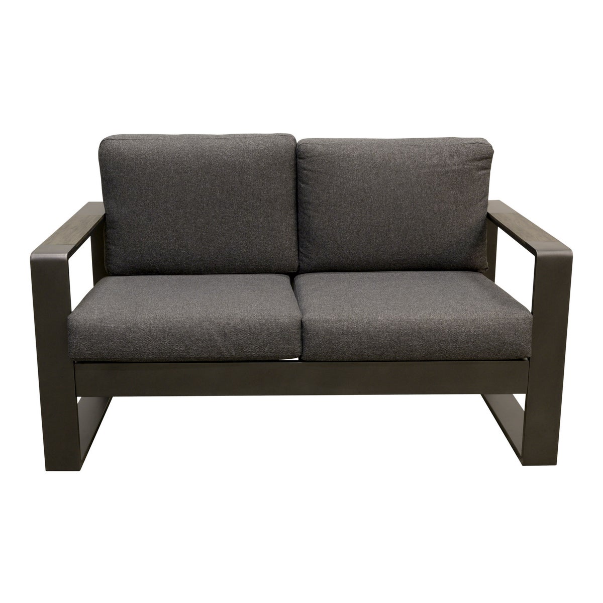 Bank 2-zit Malviza antraciet met kussens Bank 2-zit Malviza antraciet met kussens