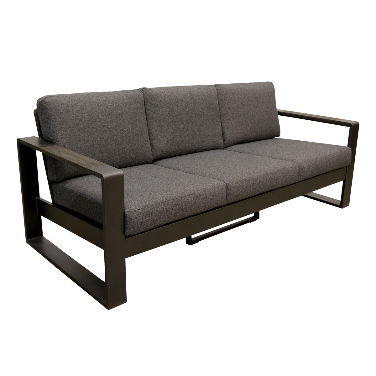 Bank 3-zit Malviza antraciet met kussens Bank 3-zit Malviza antraciet met kussens