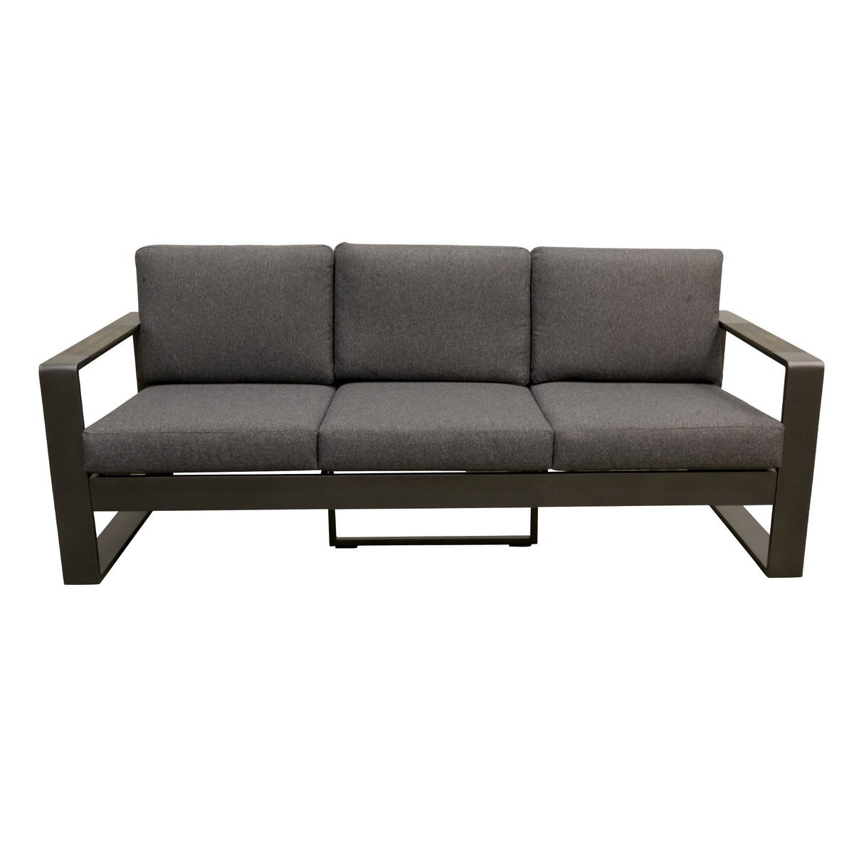 Bank 3-zit Malviza antraciet met kussens Bank 3-zit Malviza antraciet met kussens