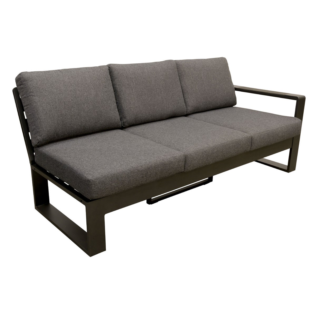 Bank 3-zit links Malviza antraciet met kussens Bank 3-zit links Malviza antraciet met kussens