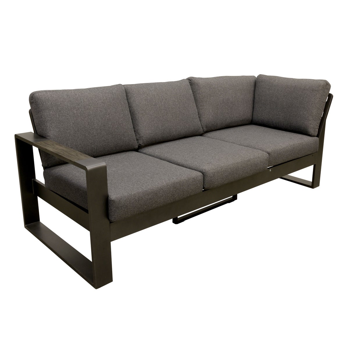 Bank 2 zit en hoek rechts Malviza antraciet met kussens Bank 2 zit en hoek rechts Malviza antraciet met kussens