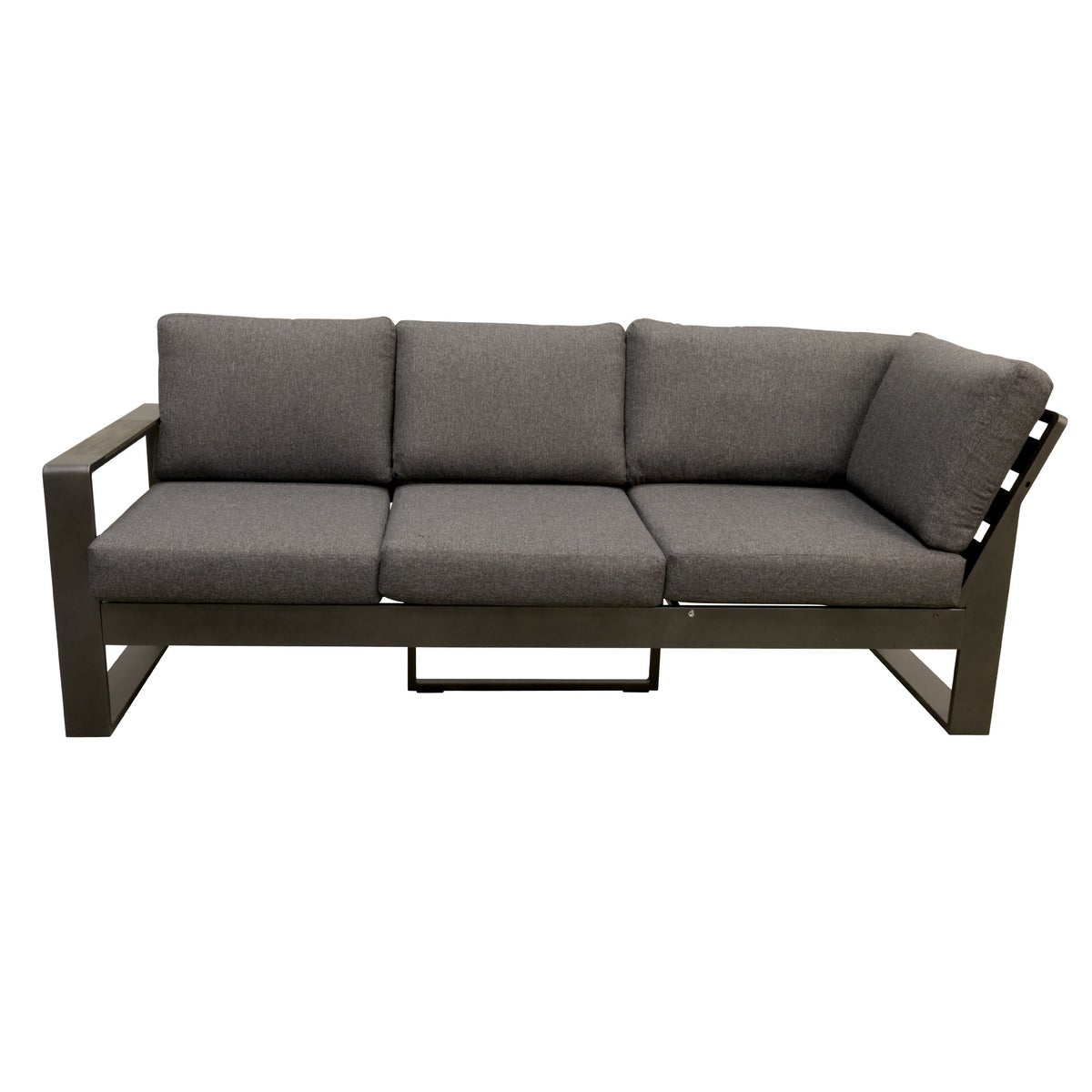 Bank 2 zit en hoek rechts Malviza antraciet met kussens Bank 2 zit en hoek rechts Malviza antraciet met kussens