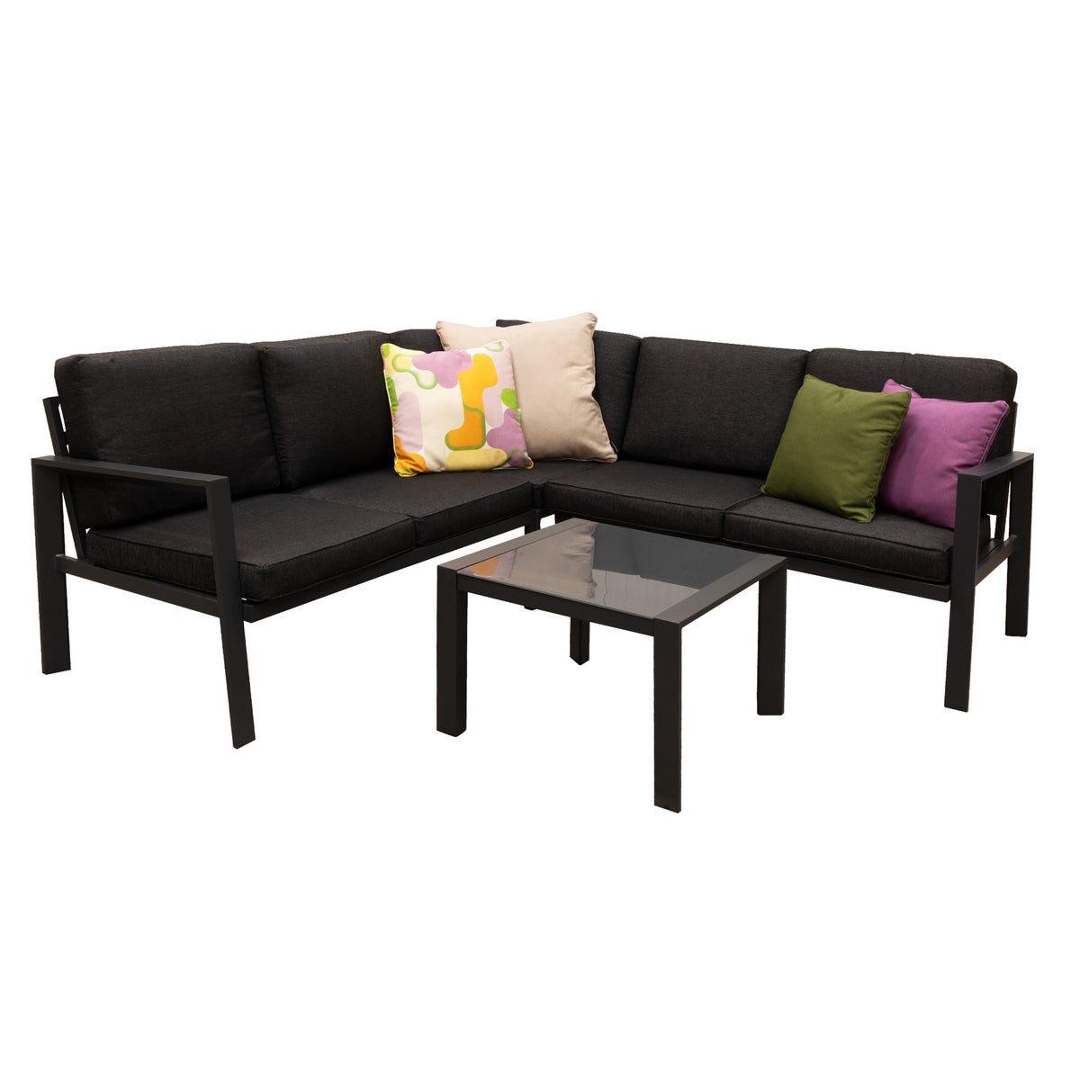 Loungeset Barberi antraciet+K Loungeset Barberi antraciet+K