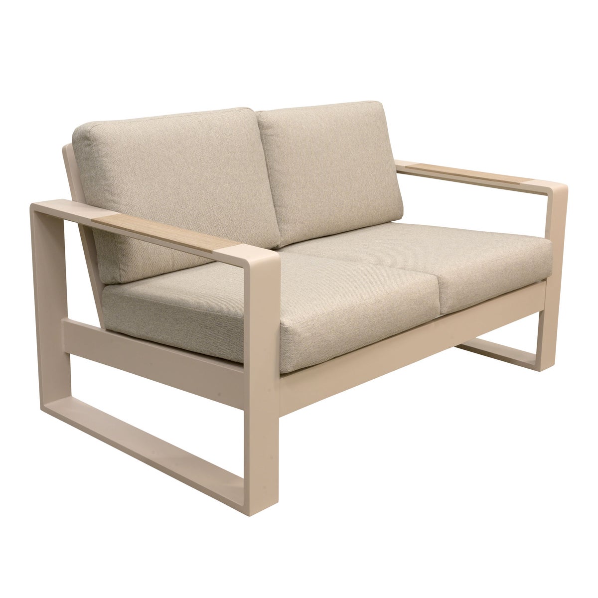 Bank 2-zit Malviza latte met kussens Bank 2-zit Malviza latte met kussens