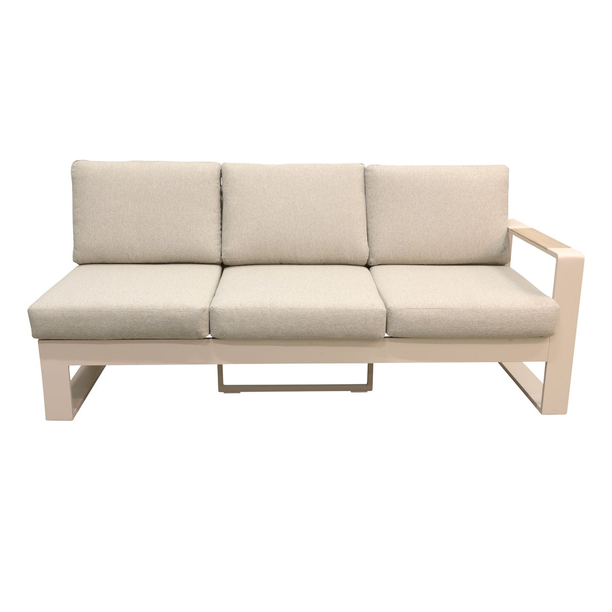Bank 3-zit links Malviza latte met kussens Bank 3-zit links Malviza latte met kussens