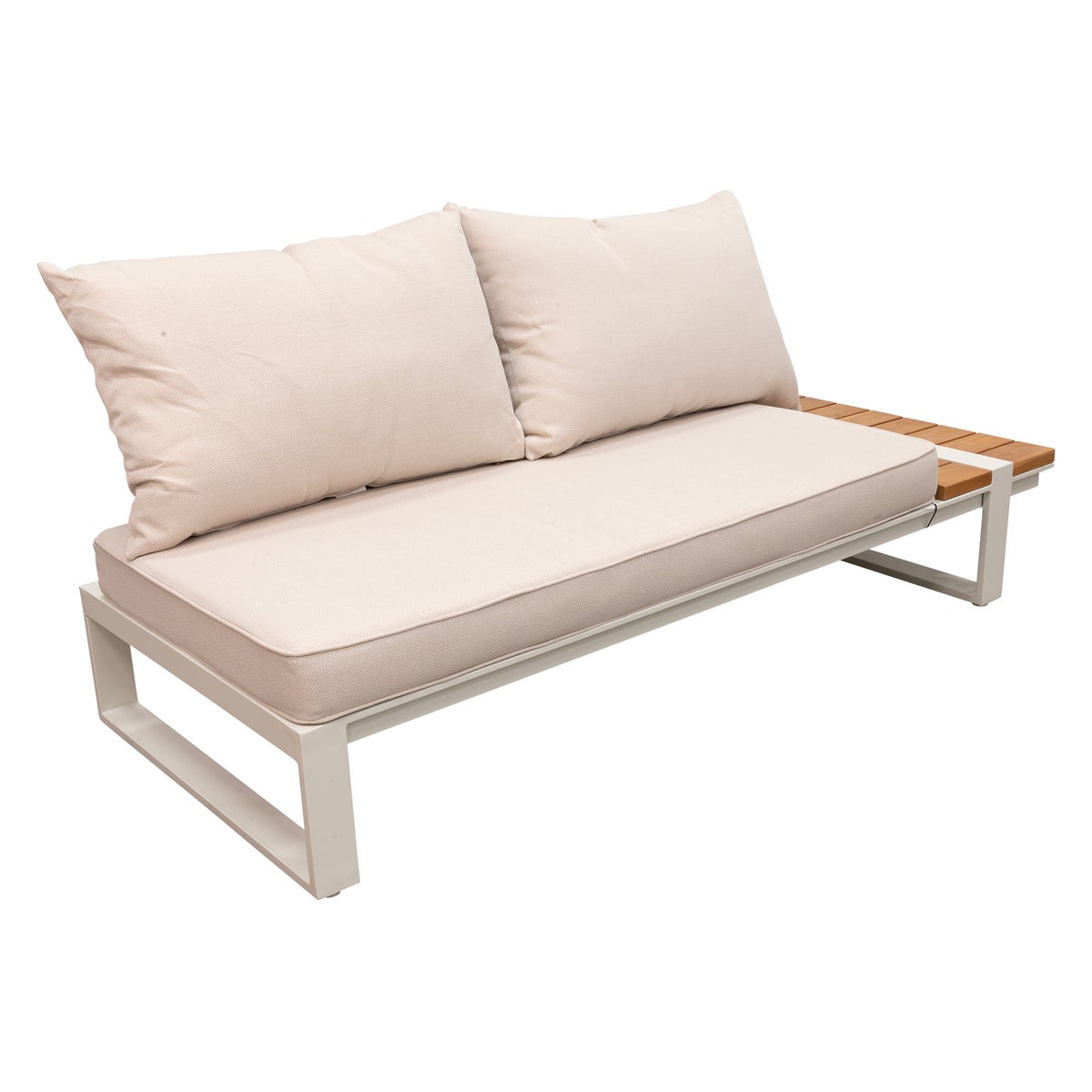 Bank 2-zits links Frullo crème met kussens Bank 2-zits links Frullo crème met kussens