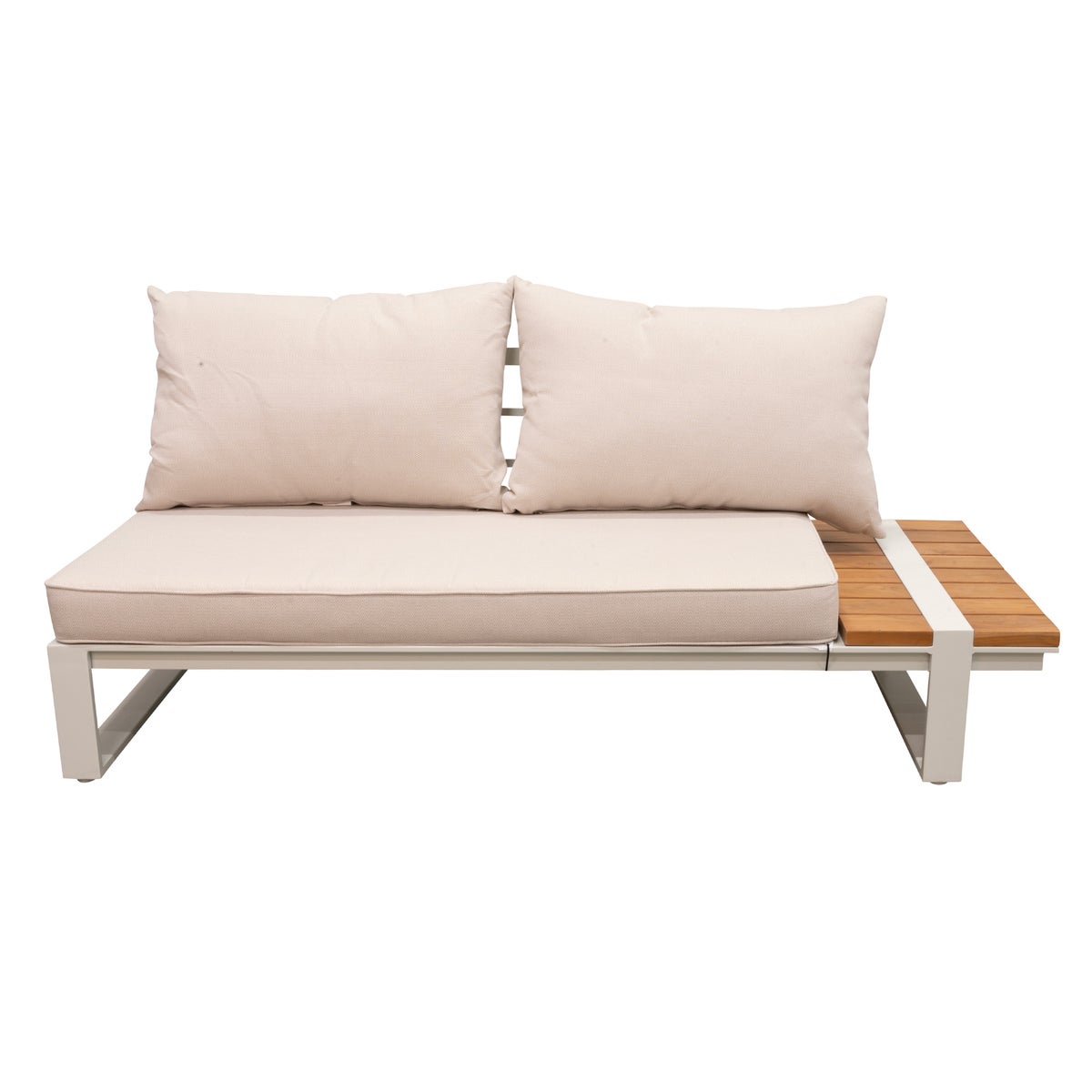 Bank 2-zits links Frullo crème met kussens Bank 2-zits links Frullo crème met kussens