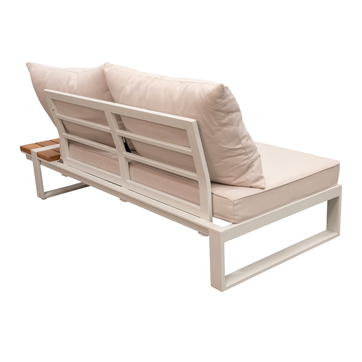 Bank 2-zits links Frullo crème met kussens Bank 2-zits links Frullo crème met kussens