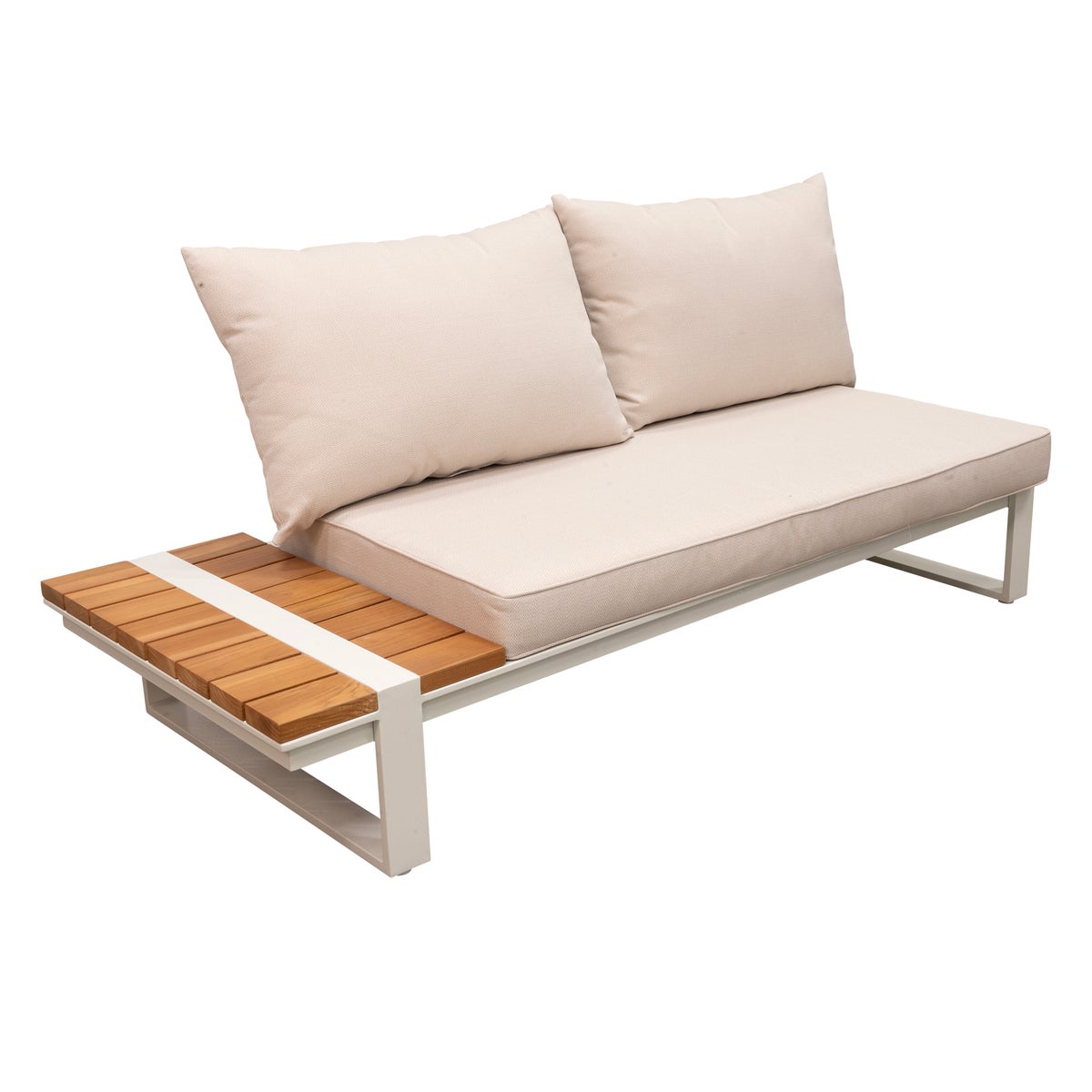 Bank 2-zits rechts Frullo crème met kussens Bank 2-zits rechts Frullo crème met kussens