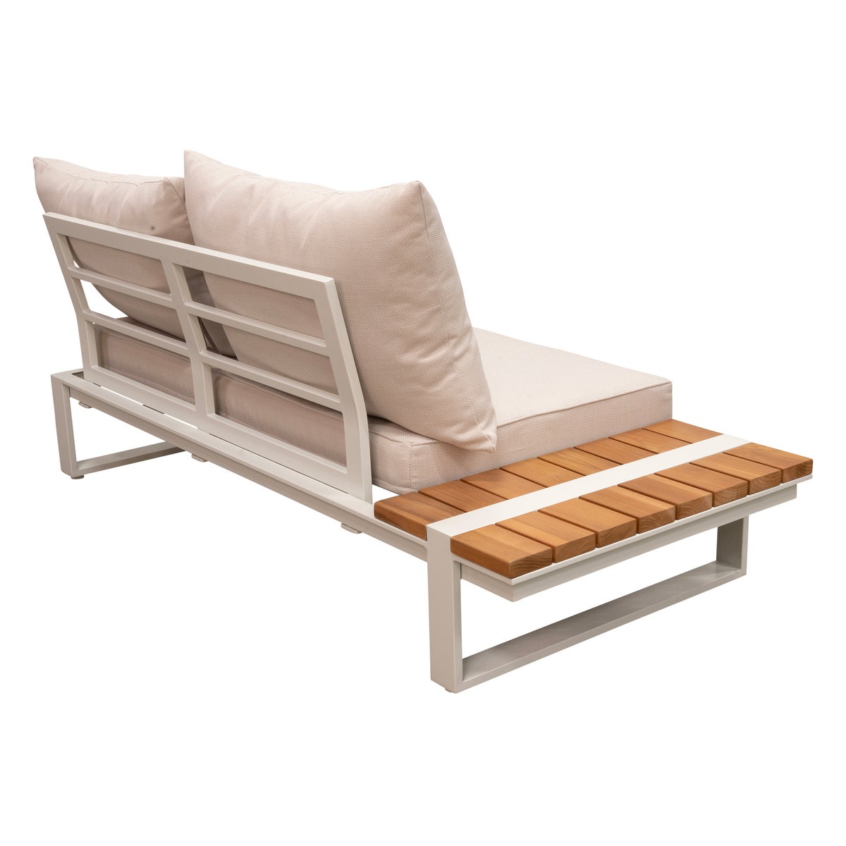 Bank 2-zits rechts Frullo crème met kussens Bank 2-zits rechts Frullo crème met kussens