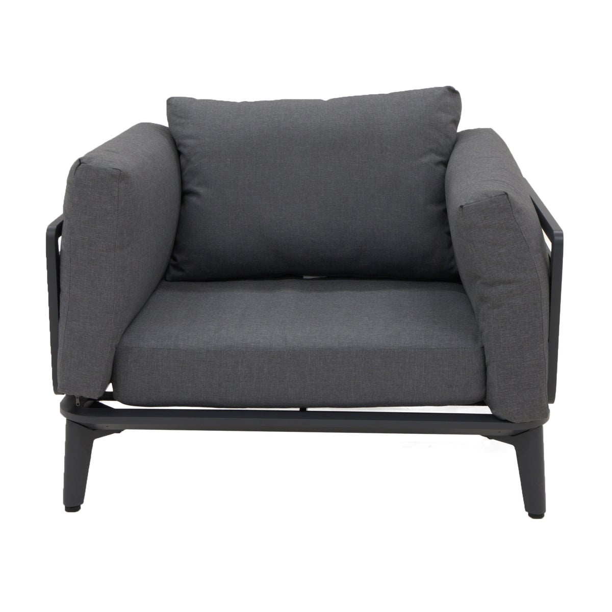 Stoel Pereto antraciet met kussens Stoel Pereto antraciet met kussens