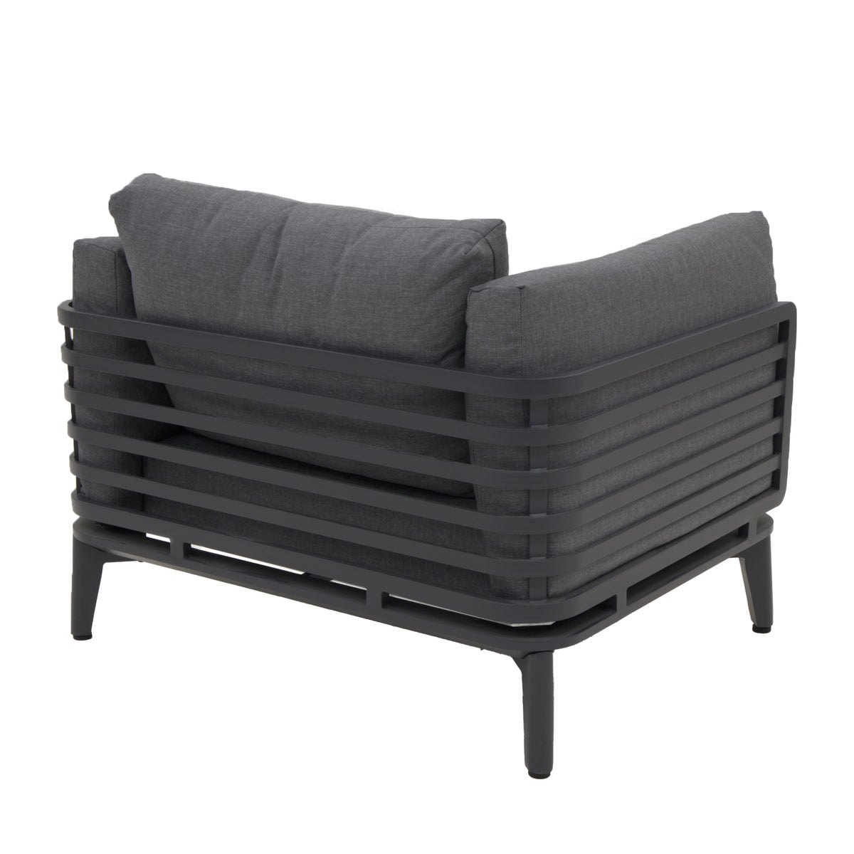 Stoel Pereto antraciet met kussens Stoel Pereto antraciet met kussens