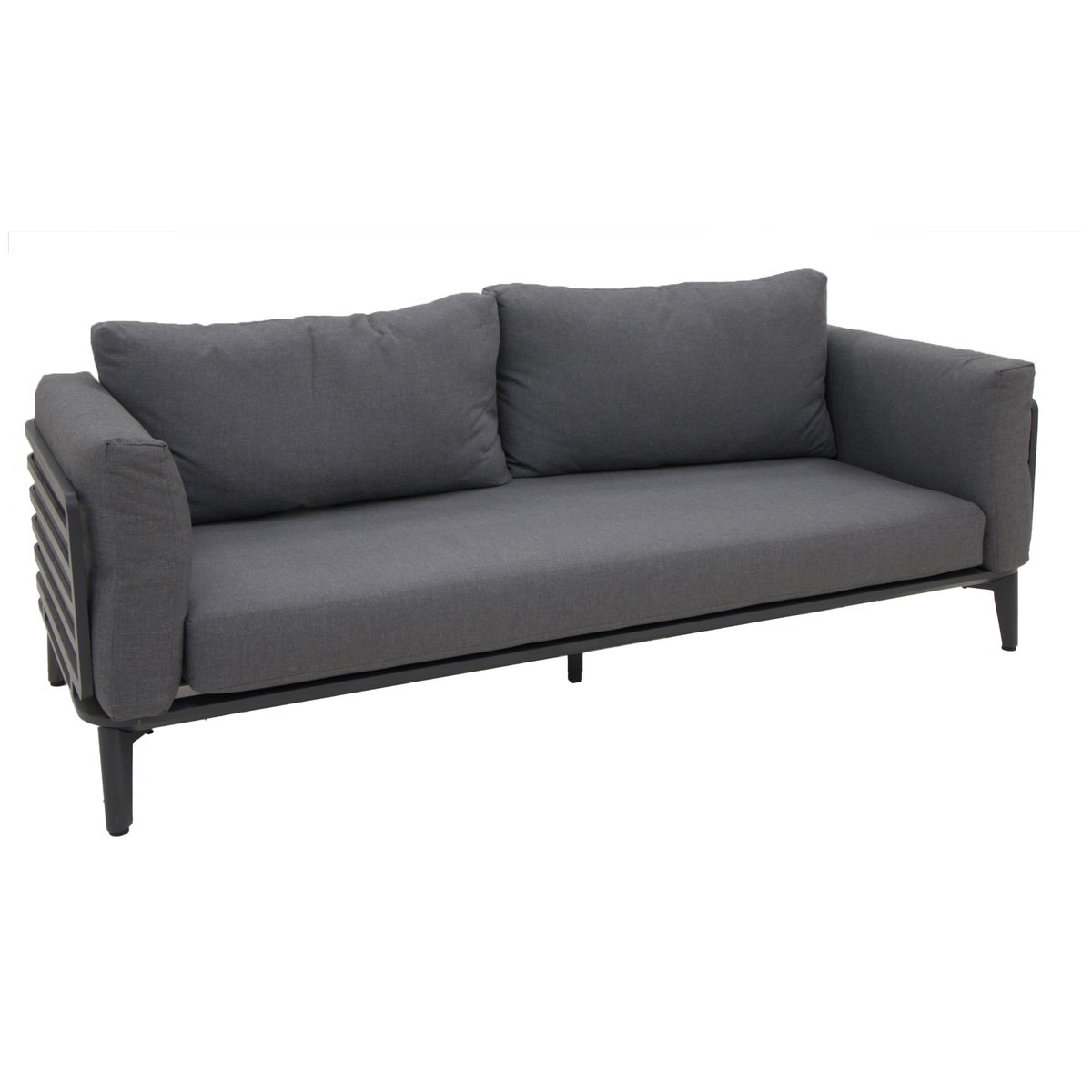 Bank 2-zit Pereto antraciet met kussens Bank 2-zit Pereto antraciet met kussens