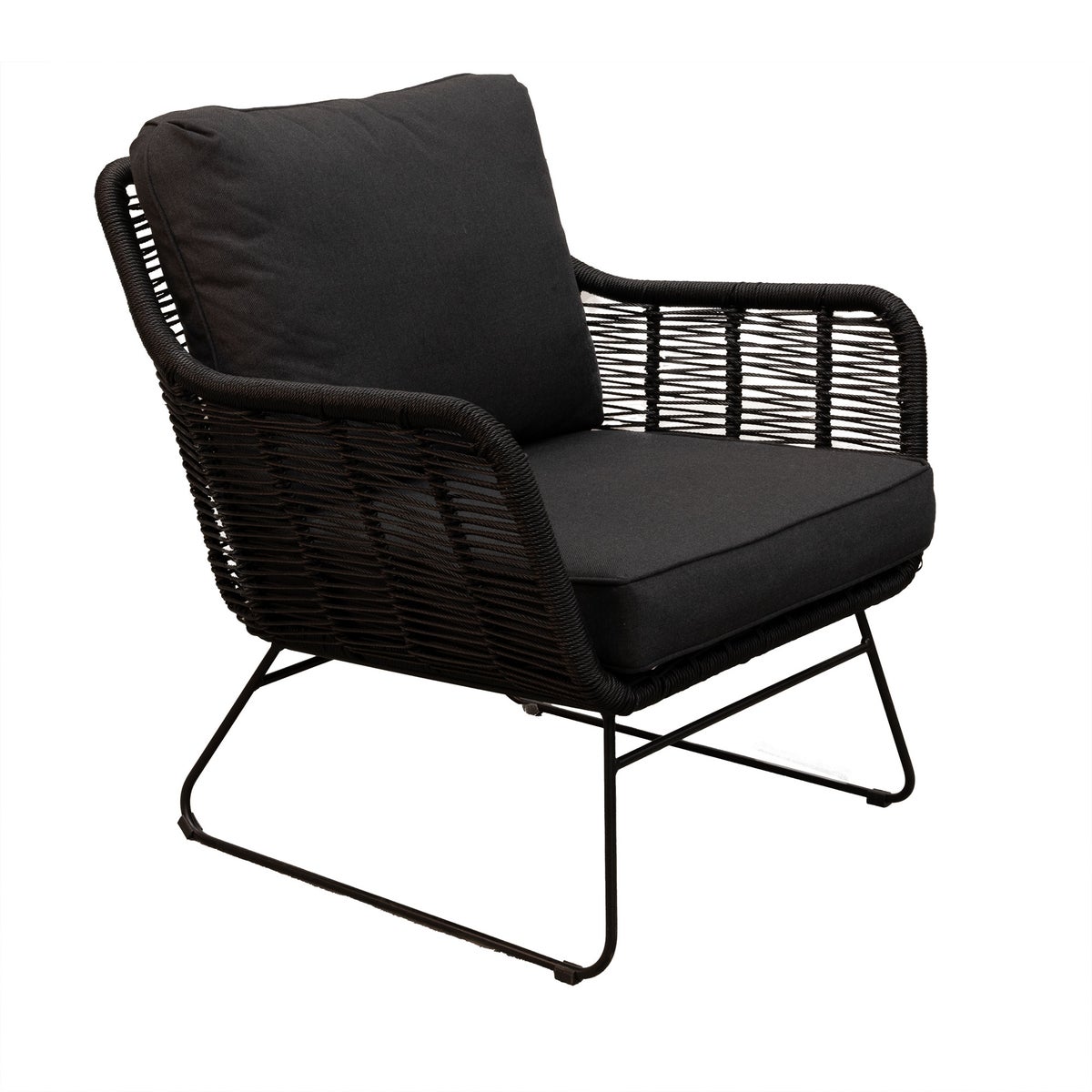 Stoel Mezzavia zwart met kussens Stoel Mezzavia zwart met kussens