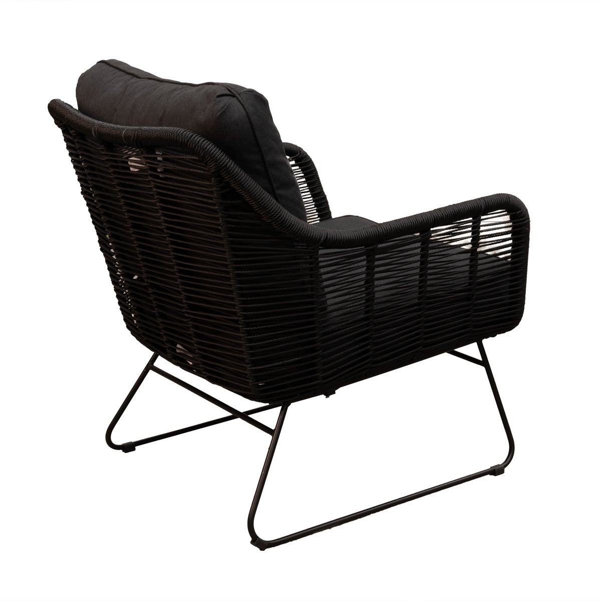 Stoel Mezzavia zwart met kussens Stoel Mezzavia zwart met kussens