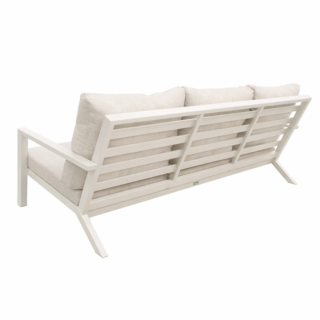 Bank 3-zit Vomano crème met kussens Bank 3-zit Vomano crème met kussens