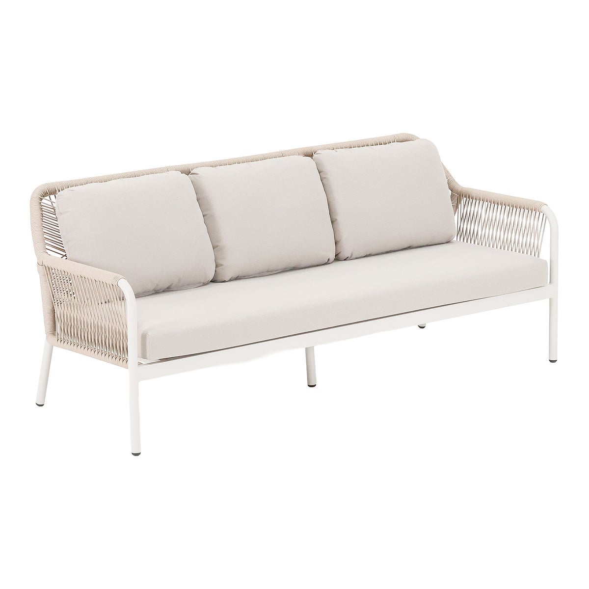 Bank 3-zit Lenno creme met kussens Bank 3-zit Lenno creme met kussens
