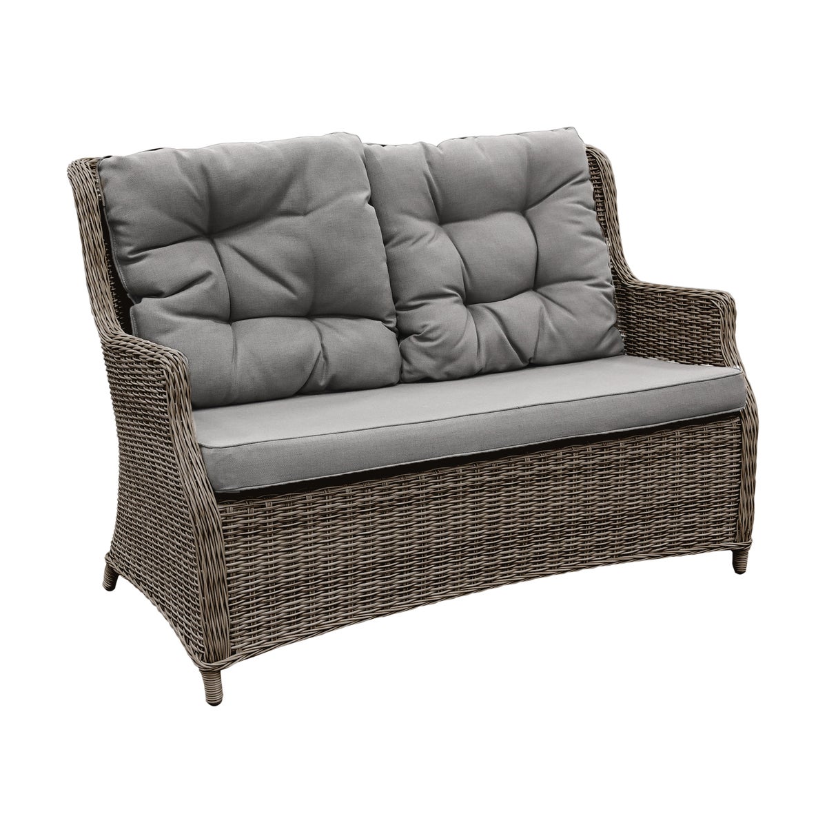 Bank 2-zit Aprano willow grey +kussens Bank 2-zit Aprano willow grey +kussens