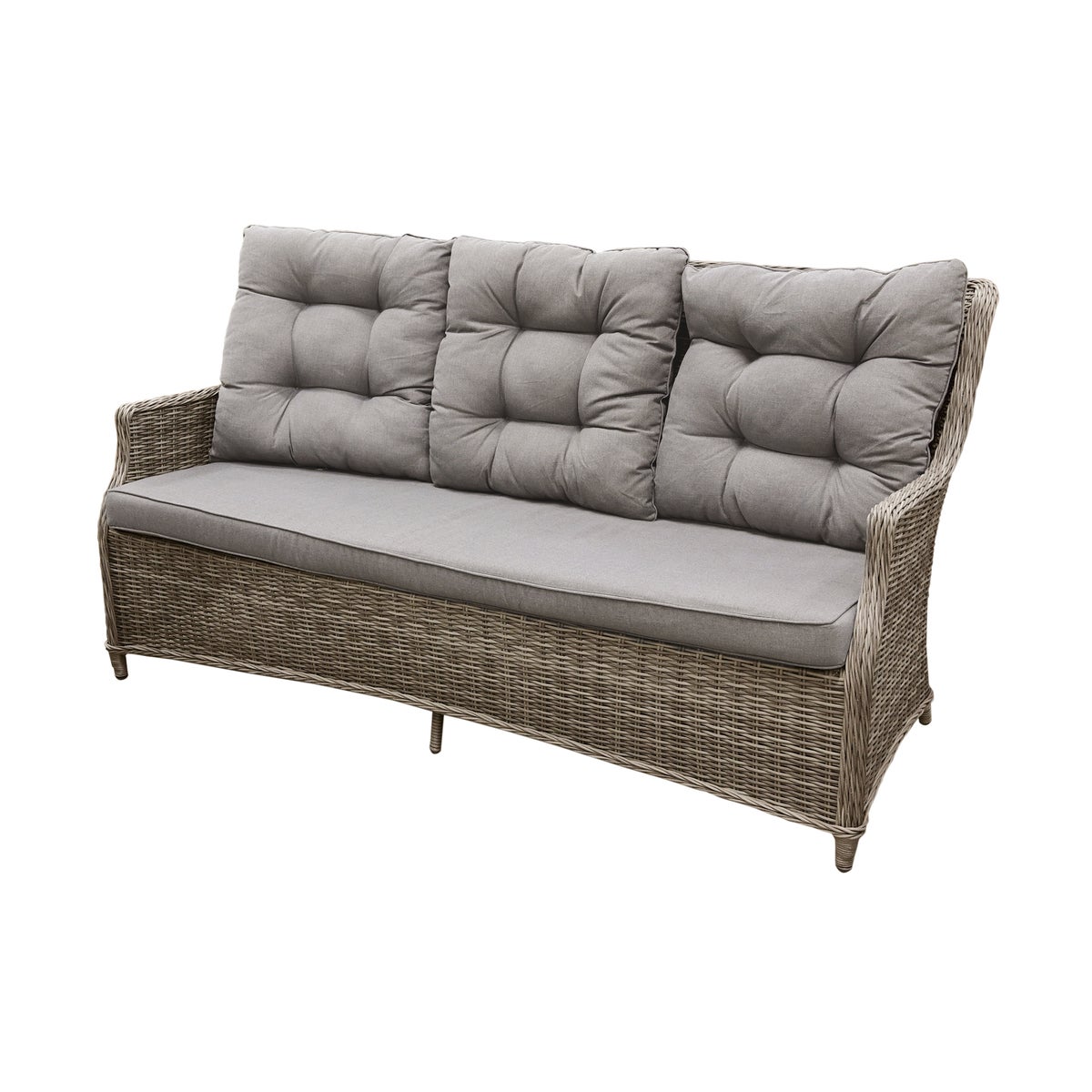Bank 3-zit Aprano willow grey met kussens Bank 3-zit Aprano willow grey met kussens