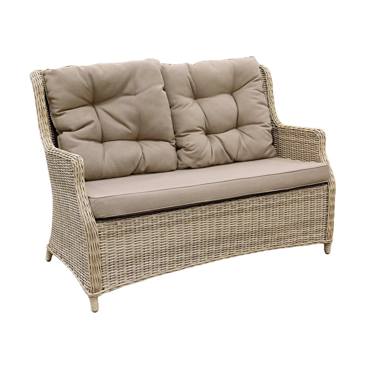 Bank 2-zit Aprano white orchid met kussens Bank 2-zit Aprano white orchid met kussens