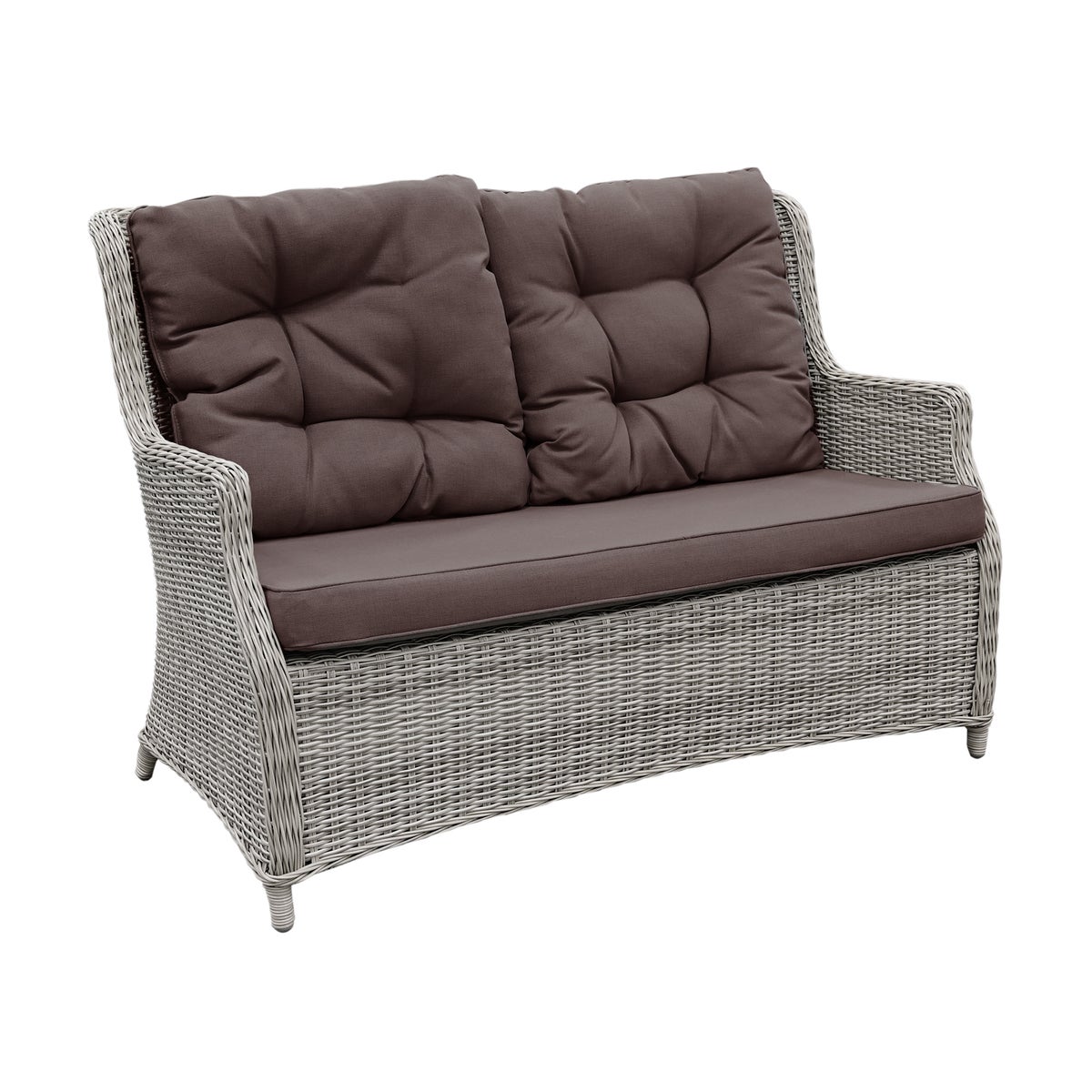 Bank 2-zit Aprano white grey met kussens Bank 2-zit Aprano white grey met kussens