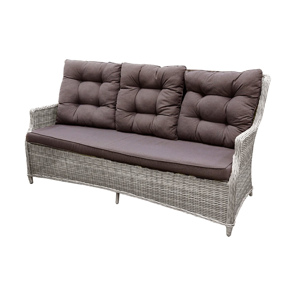Bank 3-zit Aprano white grey met kussens Bank 3-zit Aprano white grey met kussens