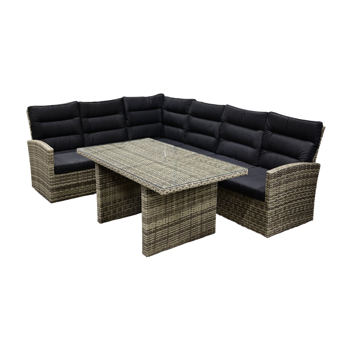 Loungeset Antonio Lunar grey met kussens Loungeset Antonio Lunar grey met kussens