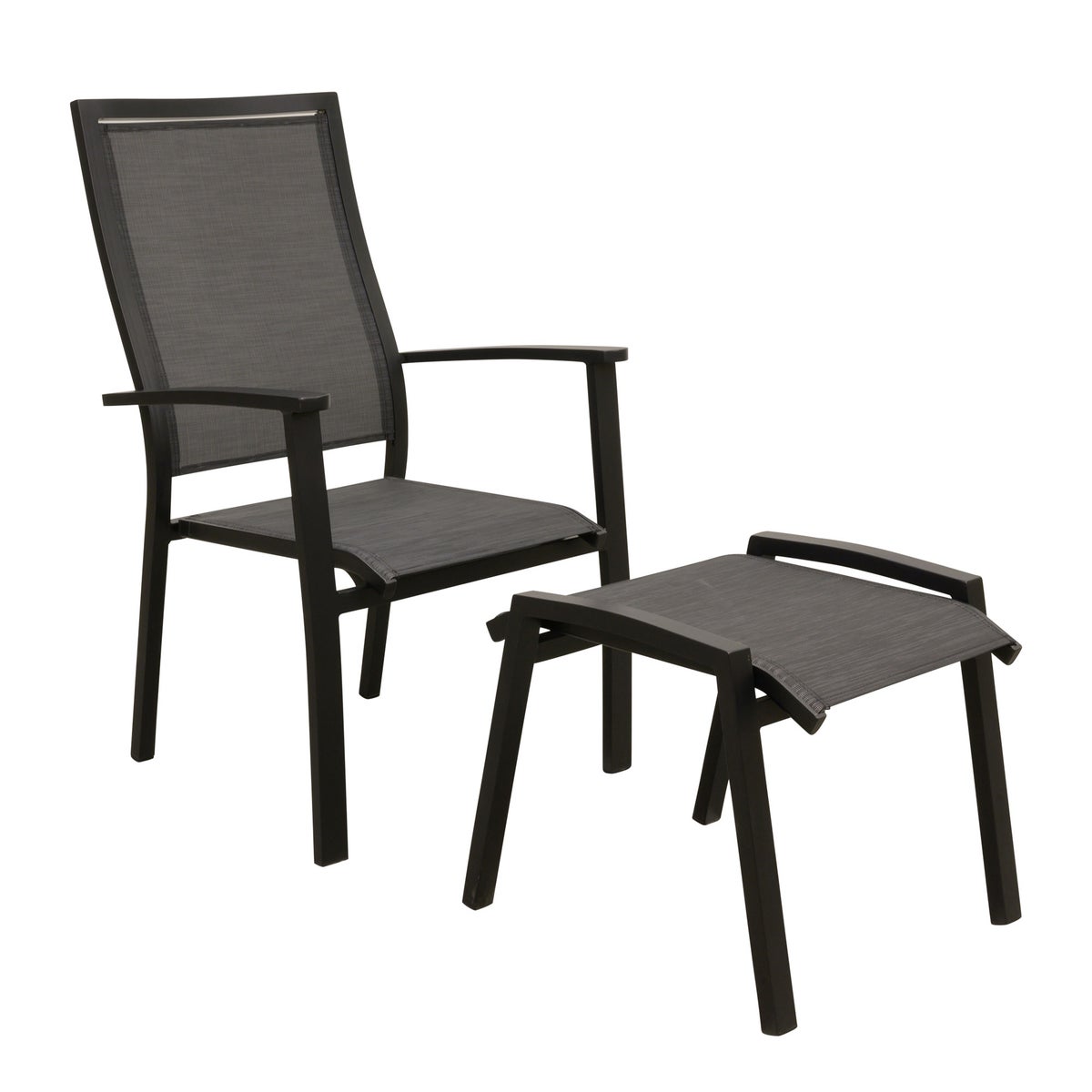 Voetenbank Casera zwart/antra Voetenbank Casera zwart/antra