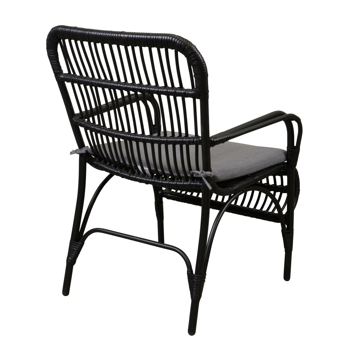 Stoel Fadola zwart met kussen Stoel Fadola zwart met kussen