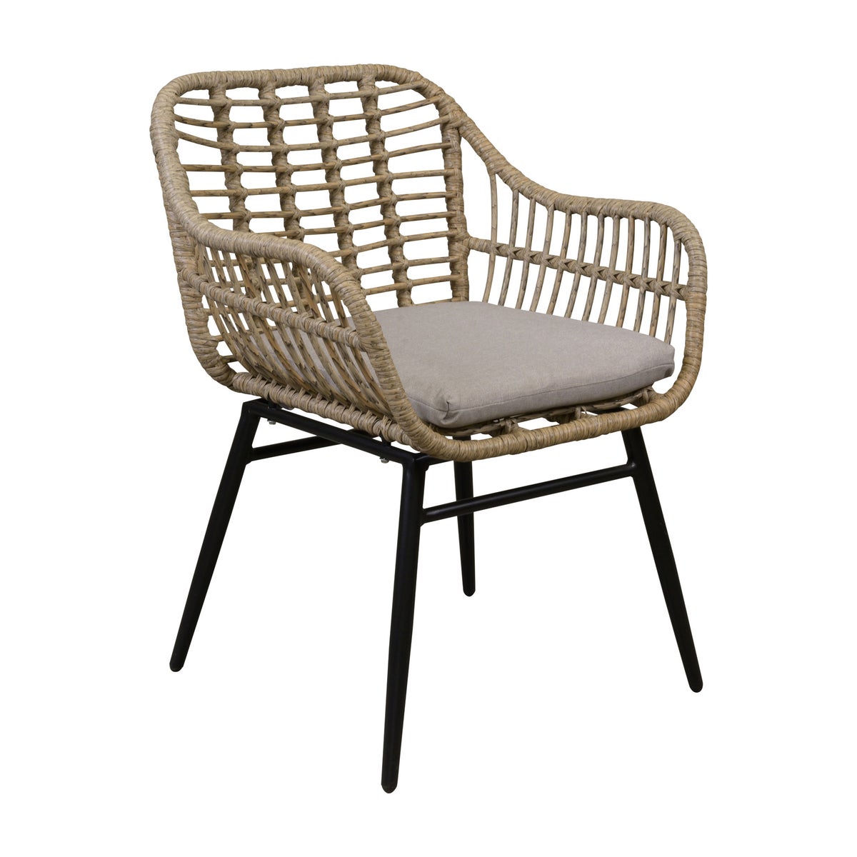 Stoel Marsella natural+kussen Stoel Marsella natural+kussen