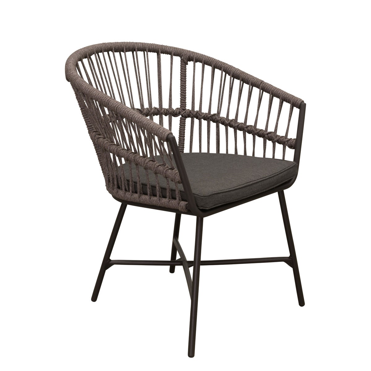 Stoel Pirella antraciet met kussen Stoel Pirella antraciet met kussen