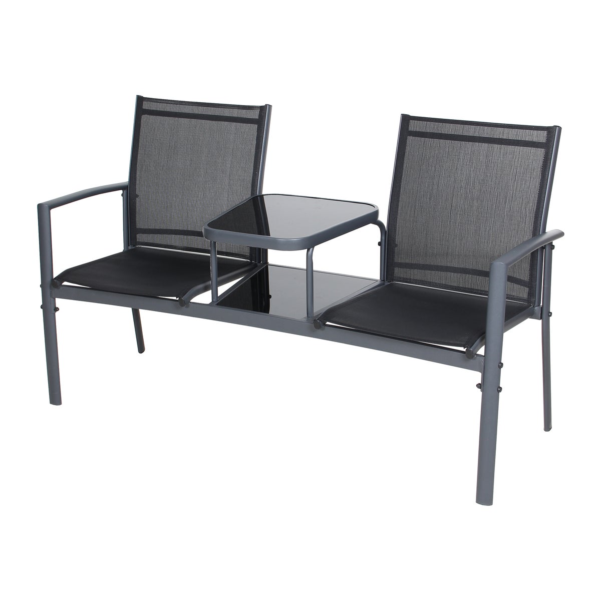 Loveseat Carasco Charcoal/Zwart Loveseat Carasco Charcoal/Zwart