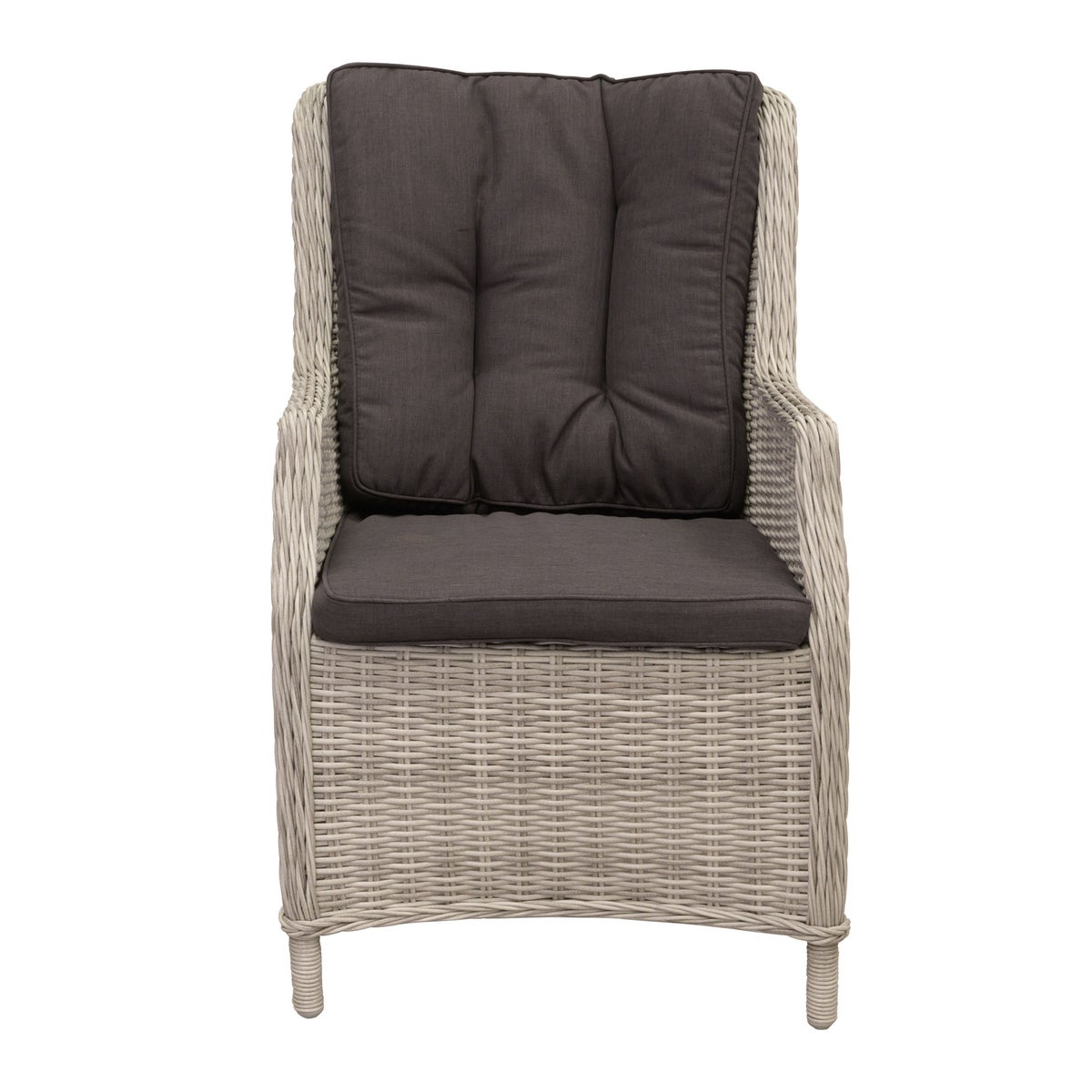 Stoel Manuli white grey met kussen Stoel Manuli white grey met kussen