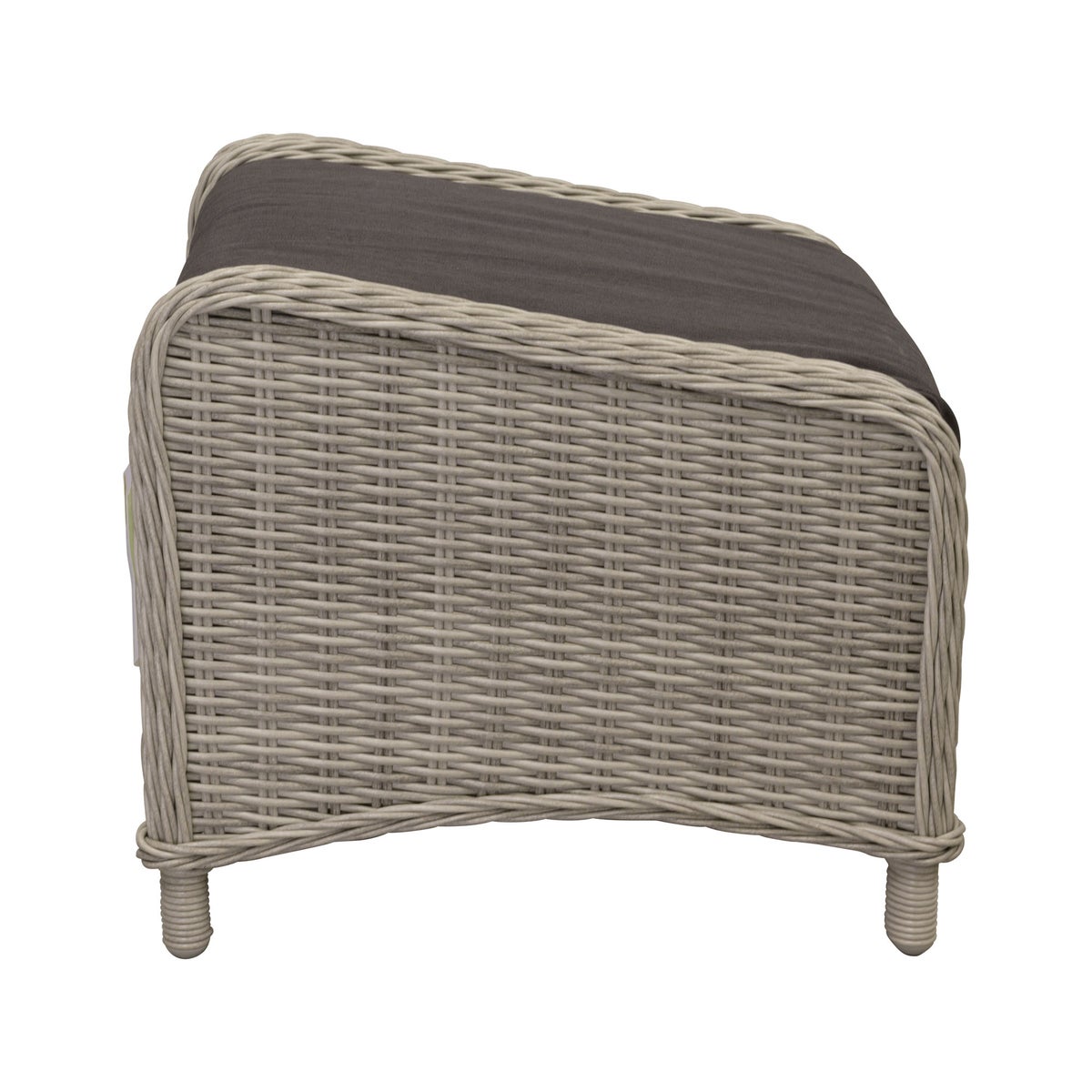 Voetenbank Carlo white grey met kussen Voetenbank Carlo white grey met kussen
