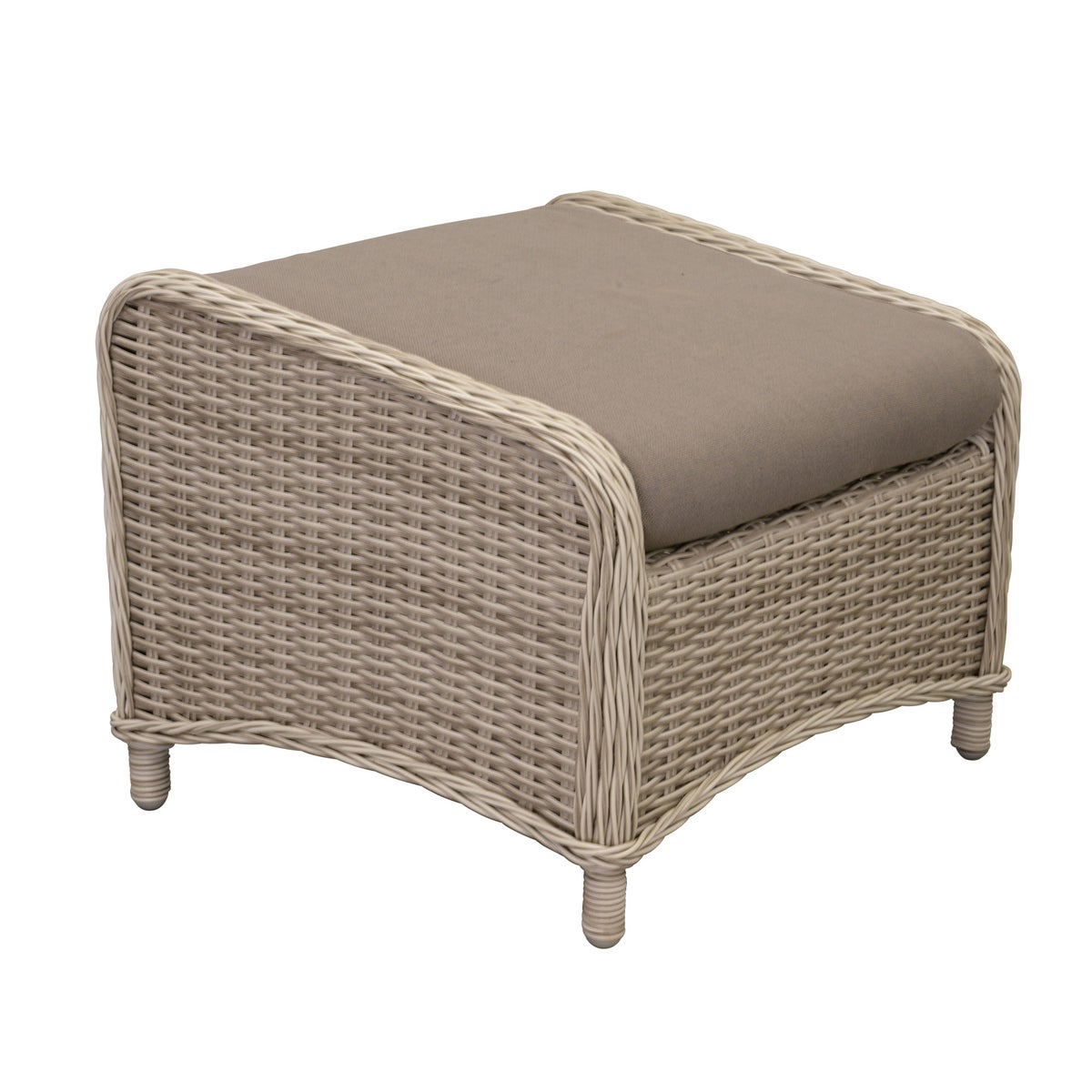 Voetenbank Carlo white orchid met kussen Voetenbank Carlo white orchid met kussen