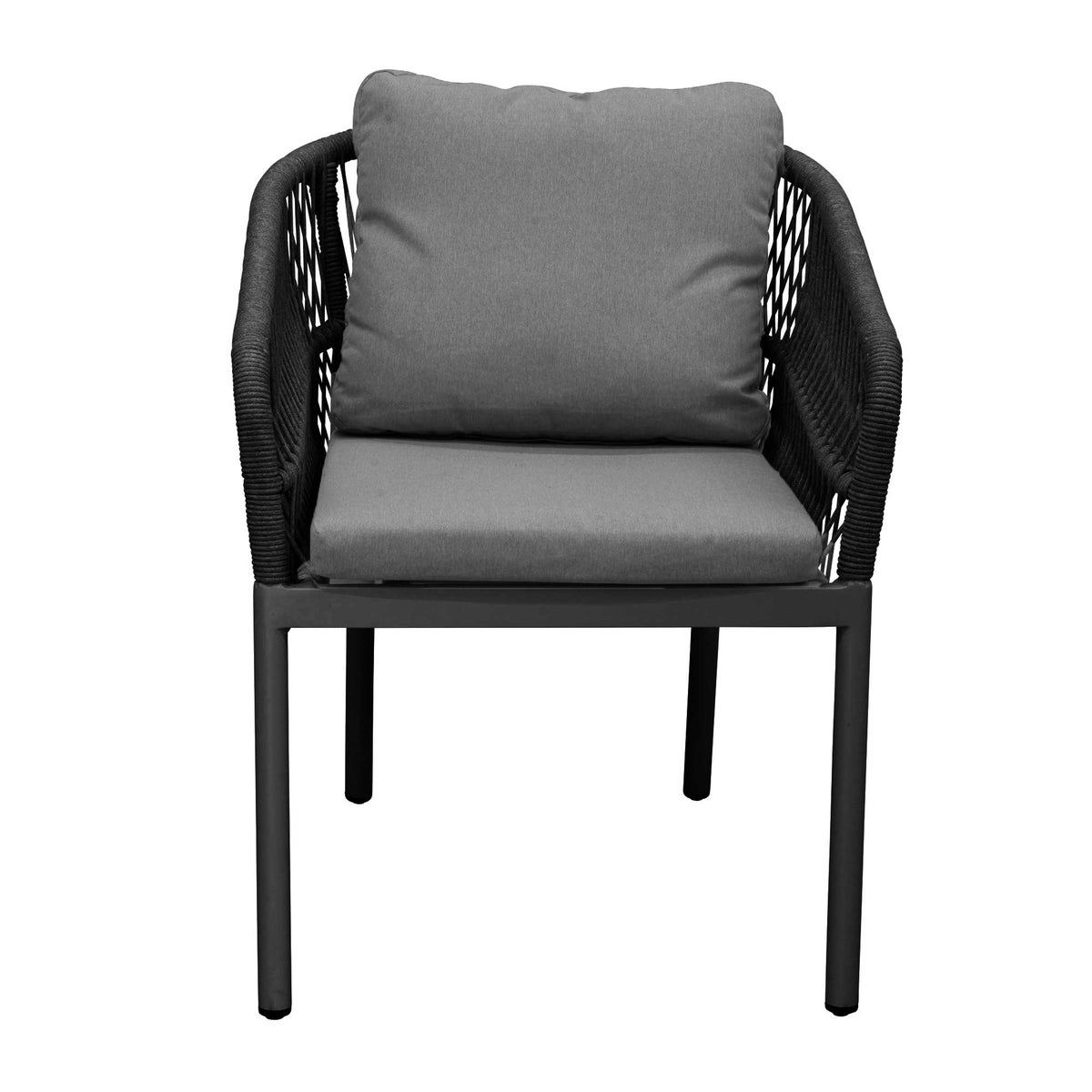 Stoel Stapel Barzio antraciet met kussen Stoel Stapel Barzio antraciet met kussen