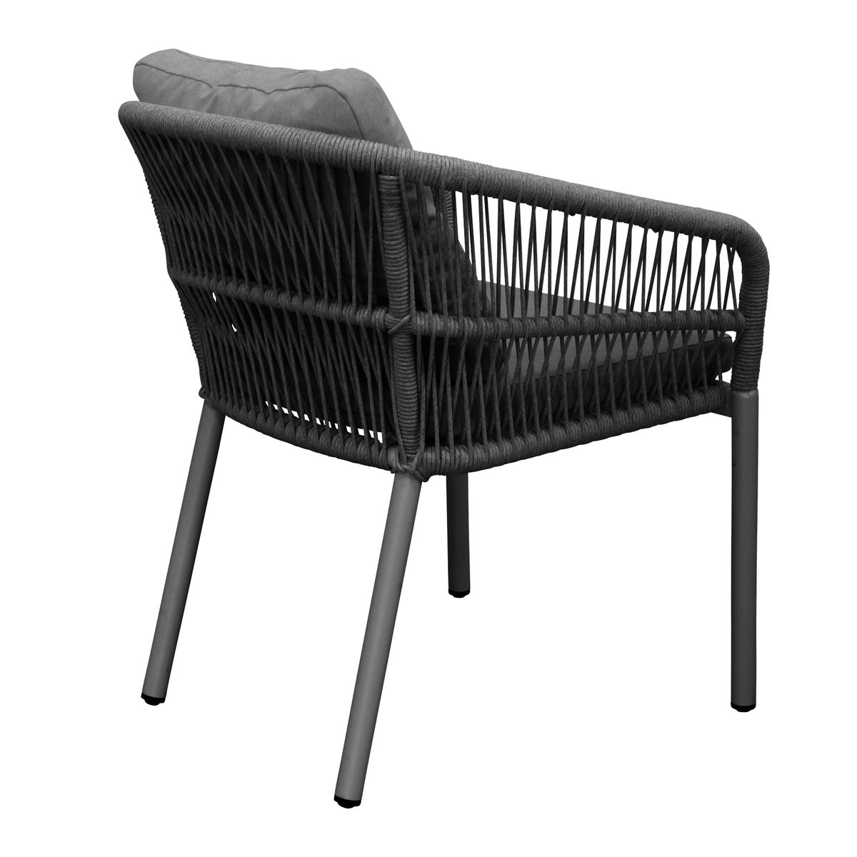 Stoel Stapel Barzio antraciet met kussen Stoel Stapel Barzio antraciet met kussen